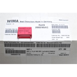德國WIMA電容器/MKP4/1uF/400V/22.5mm