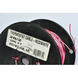 CAROL線材 05782 Thermostat Wire, Unjacketed CABLE-RED/WHITE 20AWG 2C (1公尺)
