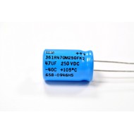 美國CDE立式電解電容器47uF/250V/D16L25d7.5(mm)