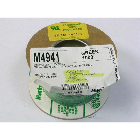 美國Manhattan軍規鐵弗龍鍍銀線/32AWG/綠色