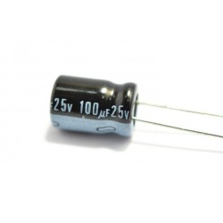 日本NICHICON立式電解電容 100uF 25V D6L9d2.5(mm)