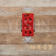 [熱賣中] 美國 EATON COOPER IG8300RD 20A 125V  紅色 獨立接地 醫療級插座  節能省電 最安全 DUPLEX型 (贈送尼龍或白鐵蓋板)【台灣唯一獨家代理】