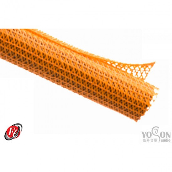 1捲-美國Techflex F6N0.5OR (12.7mm)  捲繞式包覆編織套管(隔離網/編織網) 橘色 (預購)