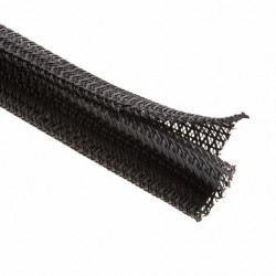 1捲-美國Techflex F6N0.38BK (9.5mm)  捲繞式包覆編織套管(隔離網/編織網) 黑色 (預購)