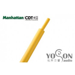 美國Manhattan/CDT 軍規熱縮套管 3/8(9.52mm) (熱縮比例 1:2) 黃色 0.5公尺1標