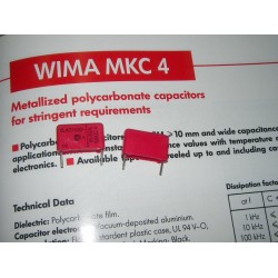 WIMA MKC4 0.47uF 100V 20% 腳距:15mm Polycarbonate 金屬膜電容器