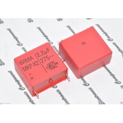 德國WIMA MKP-X2 2.2uF AC 275V 10% 腳距:27.5mm 金屬膜電容 X電容