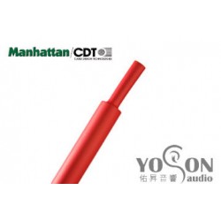 美國Manhattan/CDT 軍規熱縮套管 1/4(6.35mm) 紅色 0.5公尺1標