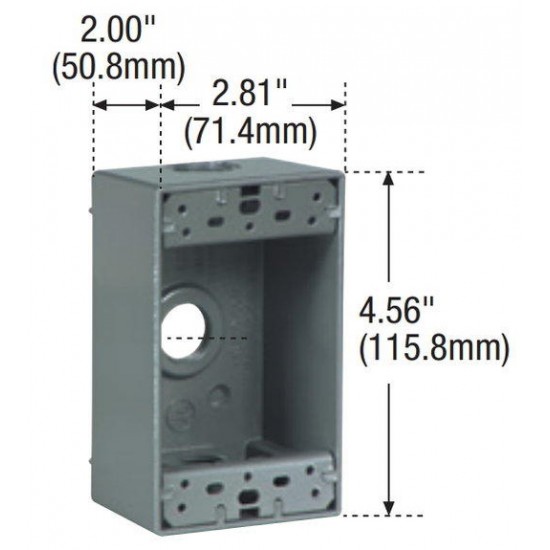 美國 EATON COOPER 插座盒 開關盒 鋁盒 LOFT / 工業風 鋁製單聯戶外防水鋁盒 底座 1113-SP 單聯蓋板面板專用