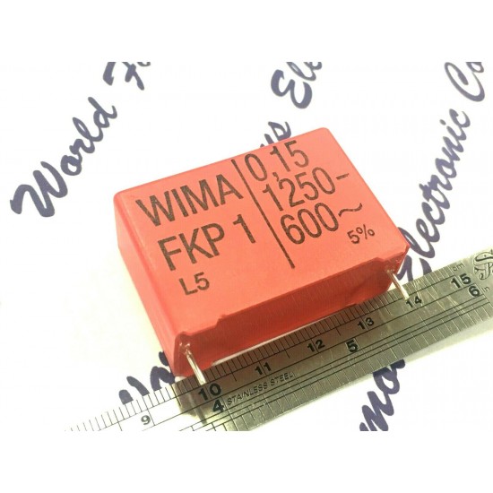 德國WIMA FKP1 0.15uF 1250V 5% 腳距:37.5mm FKP1R031507E00JSSD 電容 X 1