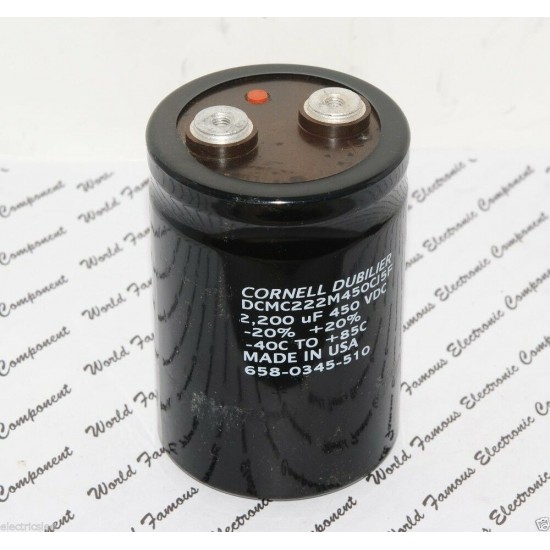 美國CDE 2200uF 450V DCMC222M450CJ5F 鎖螺絲型 濾波電容