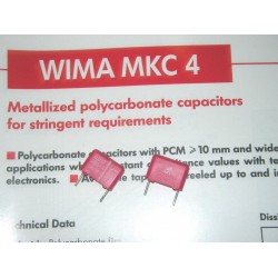 WIMA MKC4 0.033uF 250V 5% 腳距:10mm Polycarbonate 金屬膜電容器