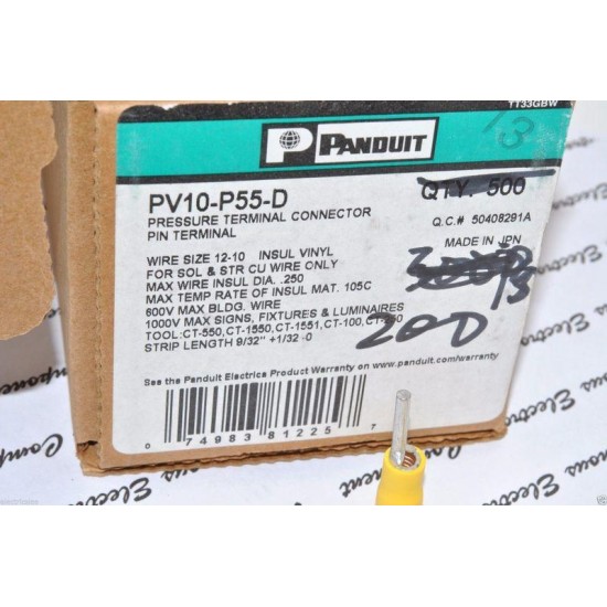 美國 PANDUIT PV10-P55-D 12-10AWG 壓接端子 10個1標