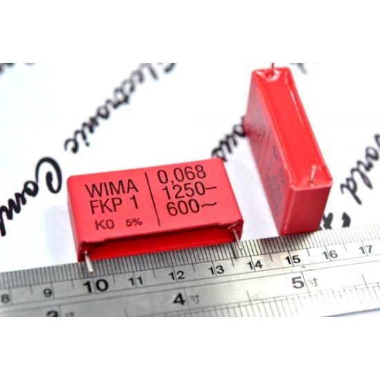 WIMA FKP1 0.068uF (0,068µF 68nF) 1250V 5%  腳距:37.5mm 金屬膜電容器