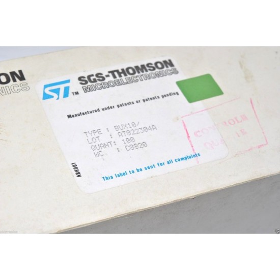 SGS-THOMSON (ST) BUX10 TO-3 電晶體 1顆1標