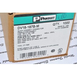 美國PANDUIT DV18-187B-M 22-18AWG QUICK CONNECT 壓接端子 10個1標