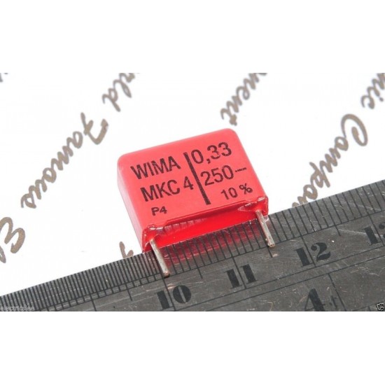 WIMA MKC4 0.33uF (330nF) 250V 10% 腳距:15mm Polycarbonate 金屬膜電容器
