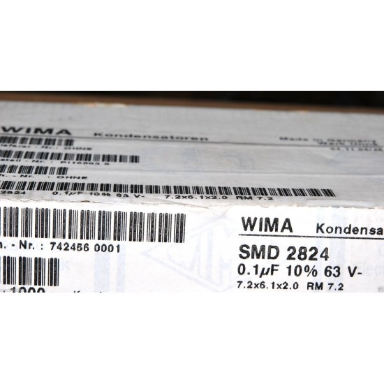 德國WIMA SMD-PET SMD1812 0.1uF 63V 20% SMD金屬膜電容器 x1PCS