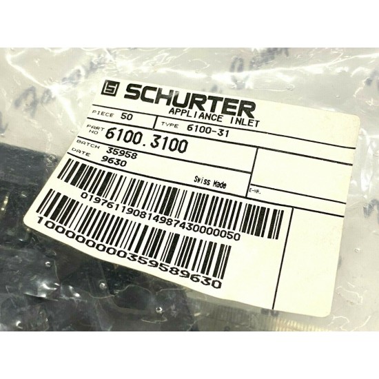 1個 -  瑞士製 SCHURTER 6100.3100 IEC C14 電源公座 機箱電源座 電源座