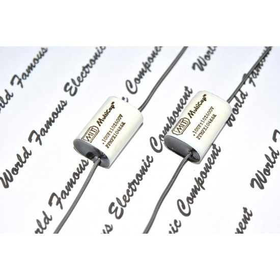 美國 MIT / Multicap PPMFX 0.1uF 600V 10% PPMFX104K6R 臥式 金屬膜 電容 Hi-End Audio Capacitor