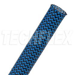 1公尺-美國Techflex PTT0.25BNB (6.4mm) 套管(隔離網/編織網)  黑色混藍