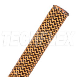 1公尺-美國Techflex PTT0.25BNO (6.4mm) 套管(隔離網/編織網)  黑色混橘