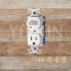 美國 EATON COOPER TR274 白色/咖啡色 工業風 loft風格 防誤觸插座+電燈電源開關 可獨立或合併使用 DUPLEX型
