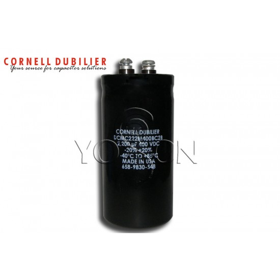 美國CDE電解電容 2200uF 400V DCMC222M400BC2B 鎖螺絲型