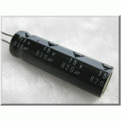 日本NIPPON立式電解電容/820uF/15V/D13L45d5(mm)