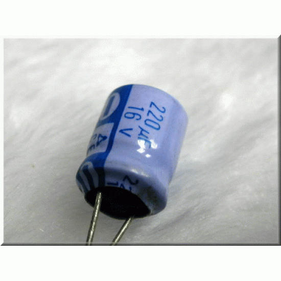 日本MATSUSHITA立式電解電容/220uF/16V/D10L13d5(mm)